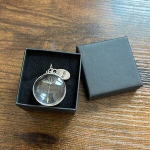 Dandelion Wish Pendant Necklace - Circle/Round